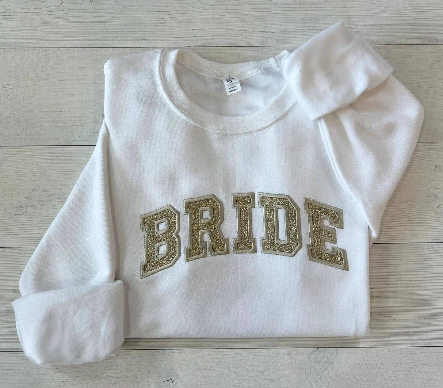 Embroidered Bride Glitter Crewneck Sweatshirt
