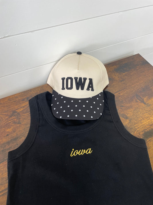 Iowa Black Tank Top