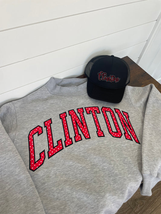 Clinton Polka Dot Grey Mockneck