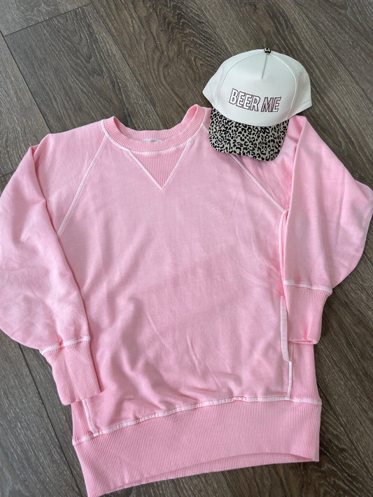 Light Pink Pullover with Pockets