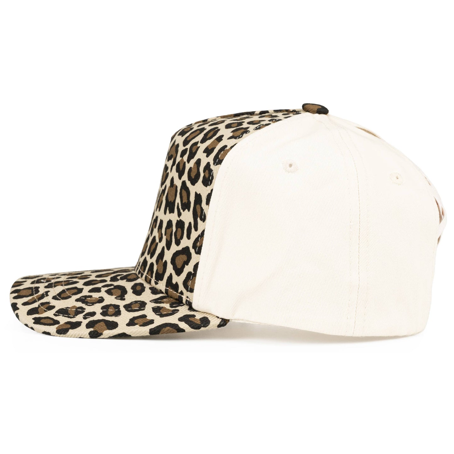 Leopard Criss-Cross Back Ponytail Hat