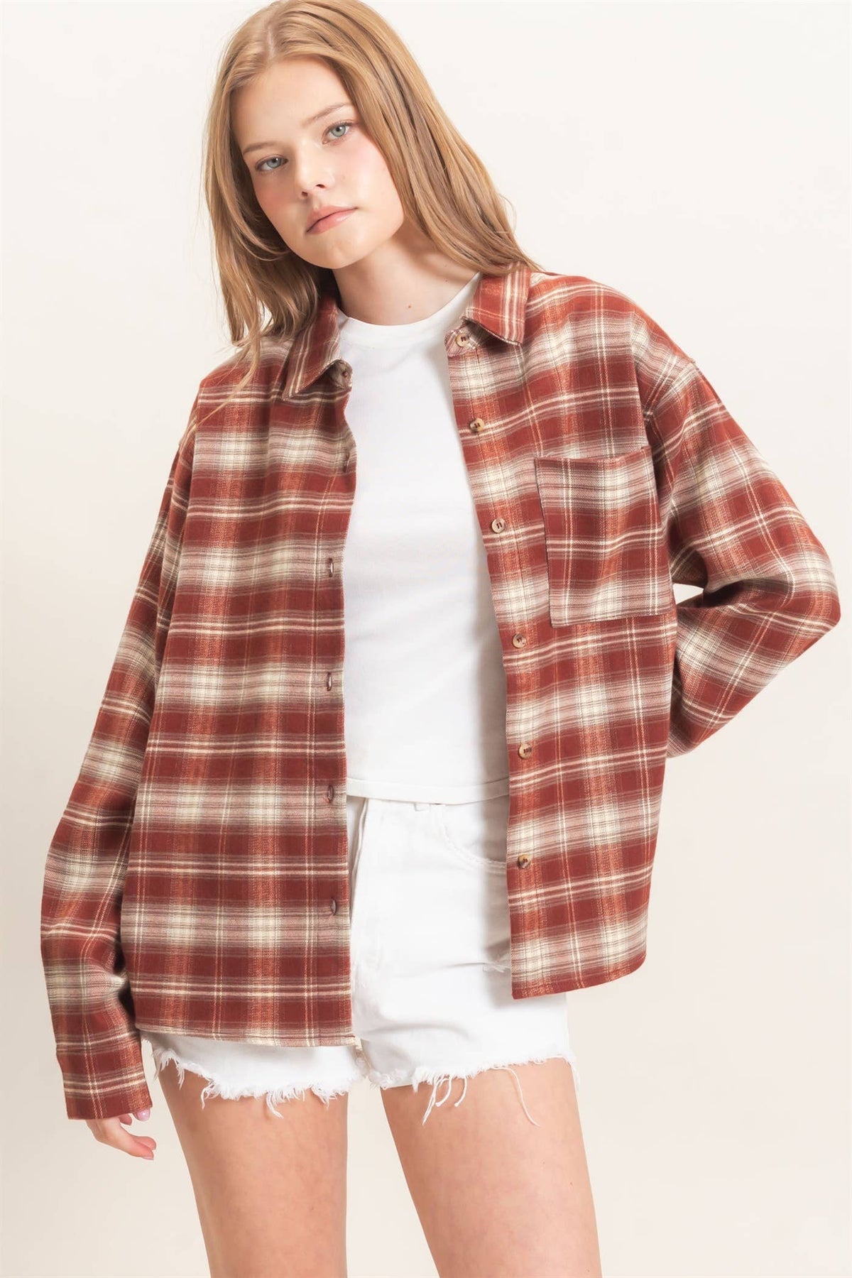Rust Plaid Flannel