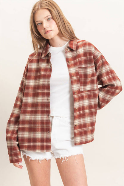 Rust Plaid Flannel
