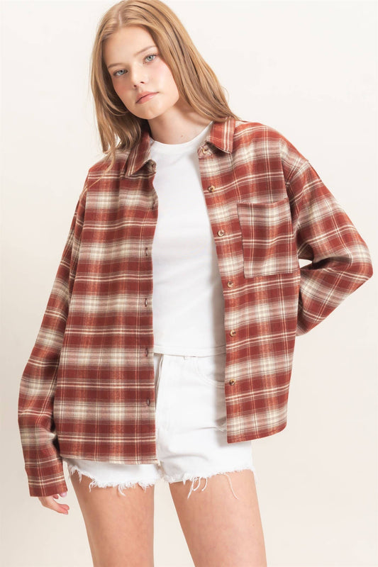 Rust Plaid Flannel