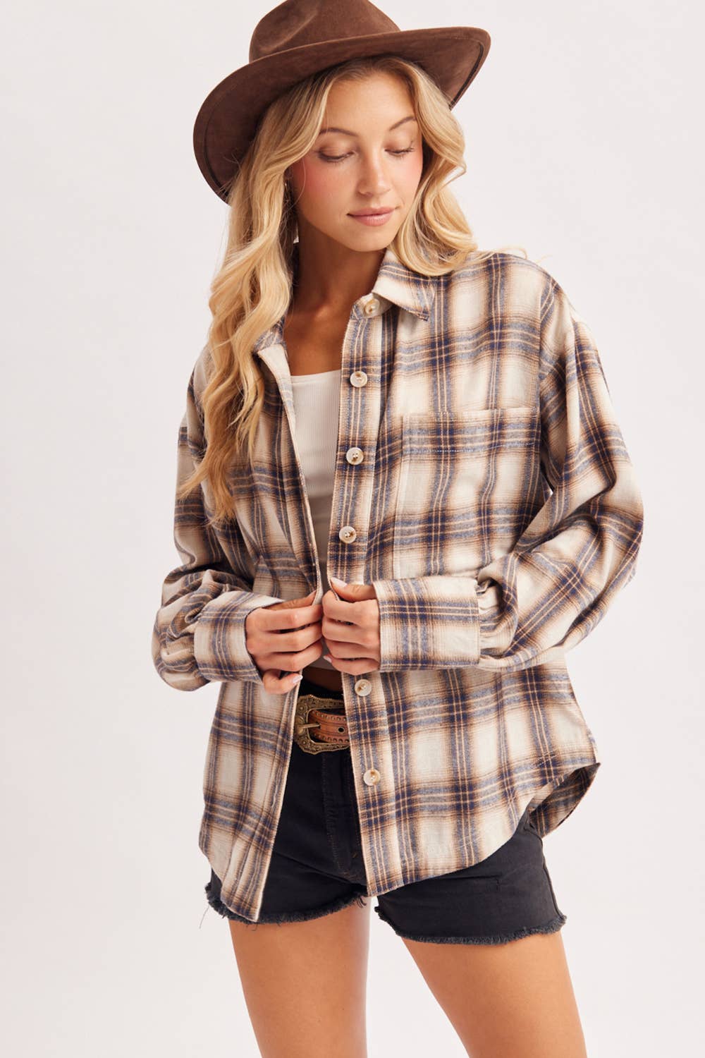 Blue and Ivory Flannel