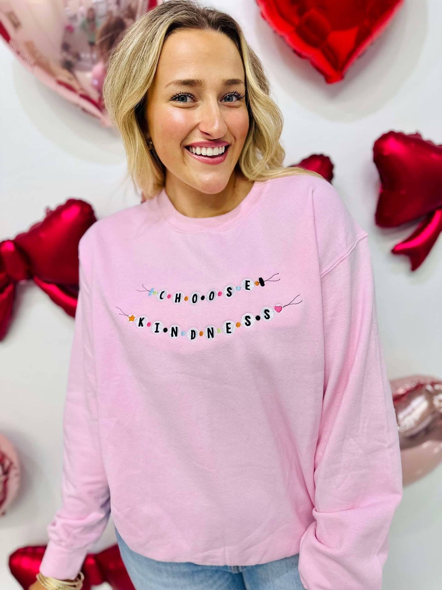 Choose Kindness Bracelet Embroidered Crewneck