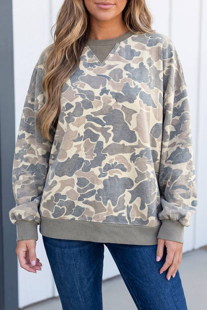 Camouflage Pullover Sweatshirt