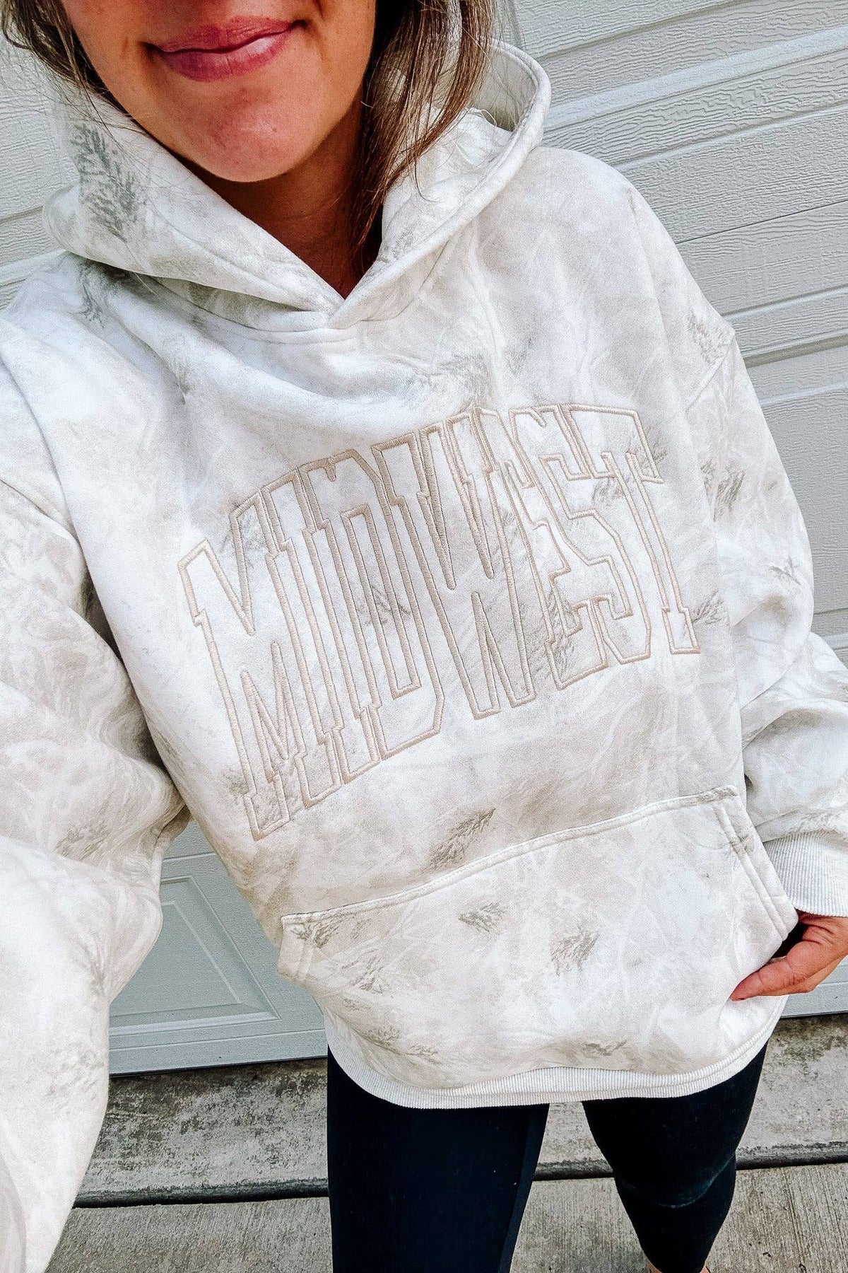 Midwest White Camo Embroidered Hoodie