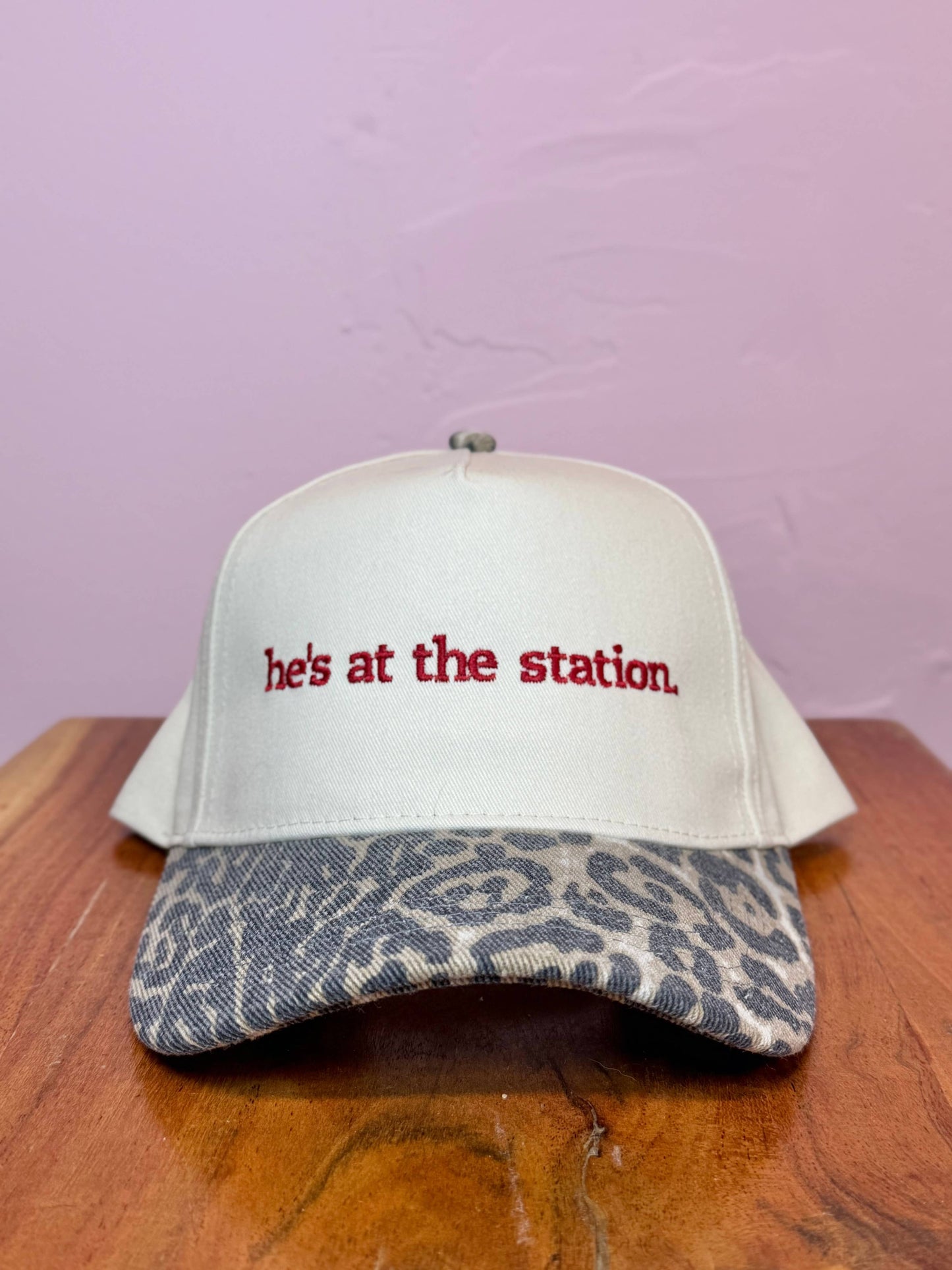 He’s at the station hat