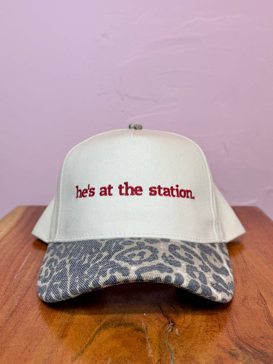 He’s at the station hat