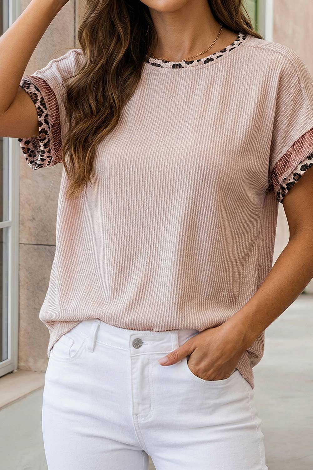 Leopard Sleeve Shirt