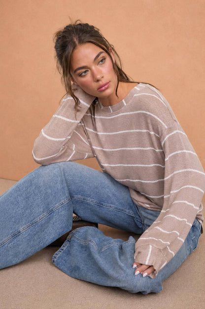 Tan Stripe Sweater