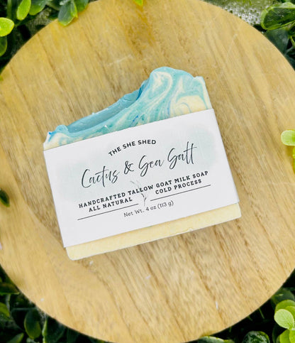 Cactus & Sea Salt Tallow Goat Milk Soap