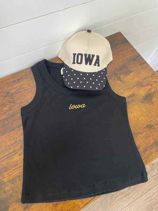 Iowa Black Tank Top