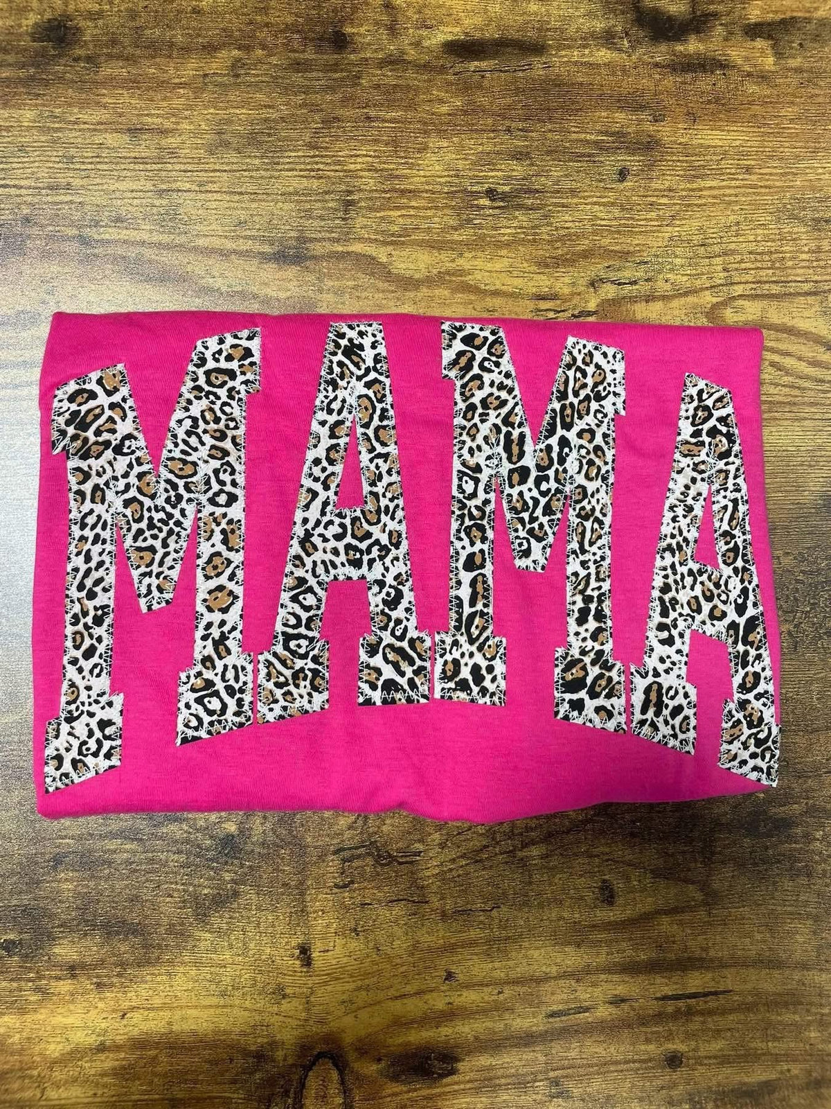 Mama pink leopard/animal print shirt