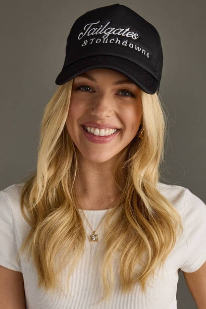 Black Tailgates & Touchdowns Trucker Hat