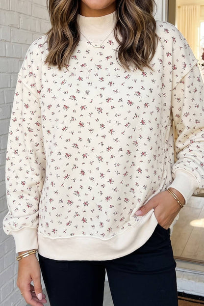 Floral Mockneck