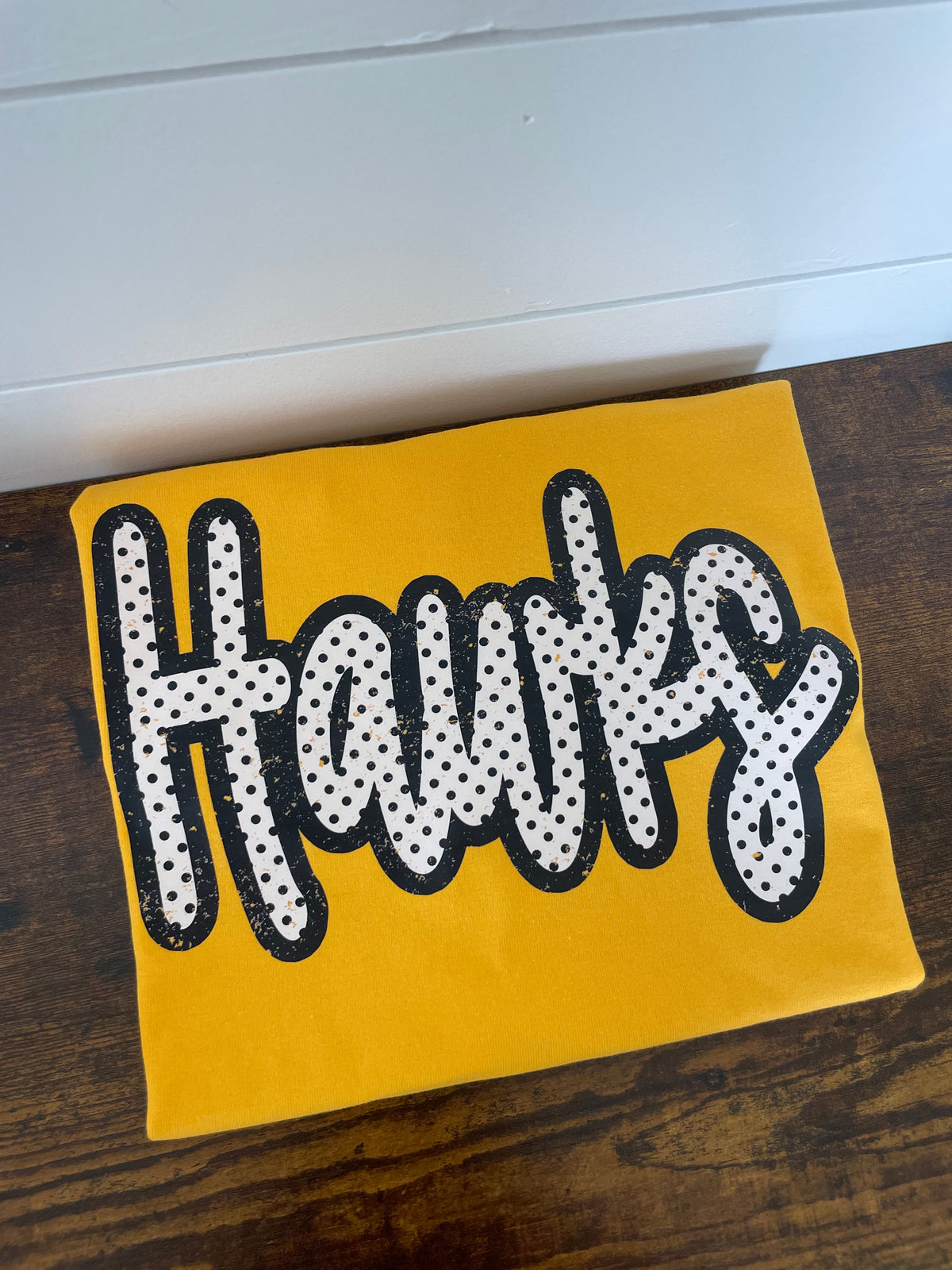 Gold Hawks Polka Dot Shirt