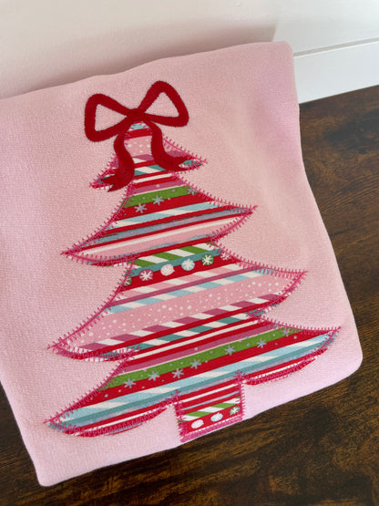Light Pink Tree Embroidered Crewneck