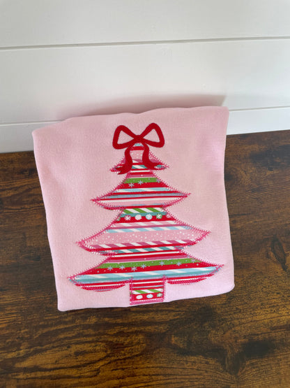 Light Pink Tree Embroidered Crewneck