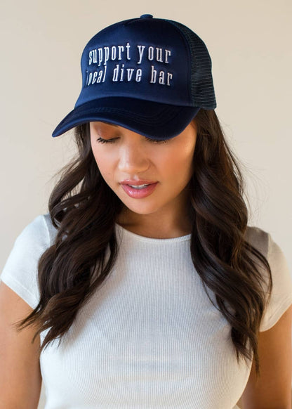 Navy Local Dive Bar Trucker Hat