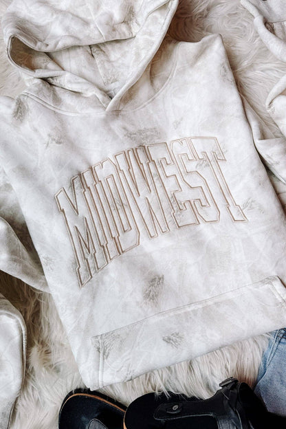 Midwest White Camo Embroidered Hoodie