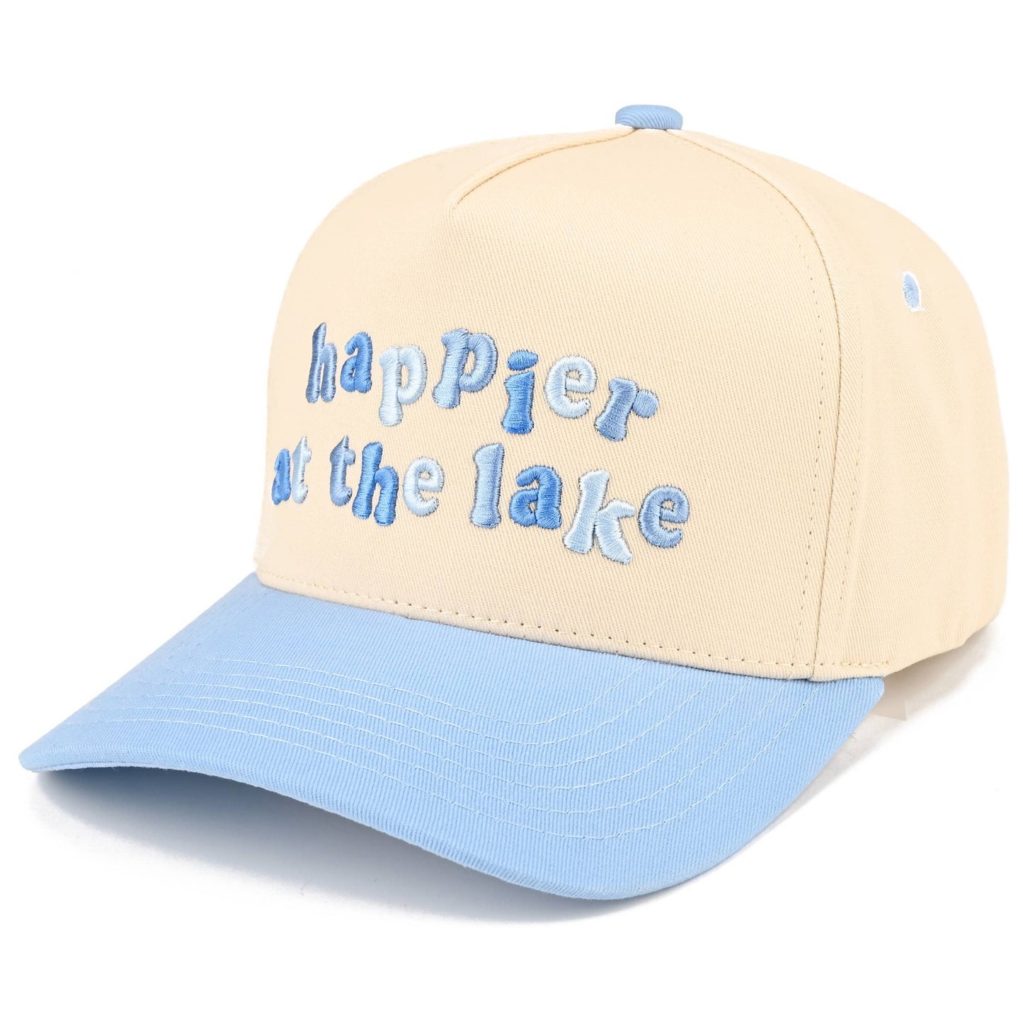 Happier at the lake hat