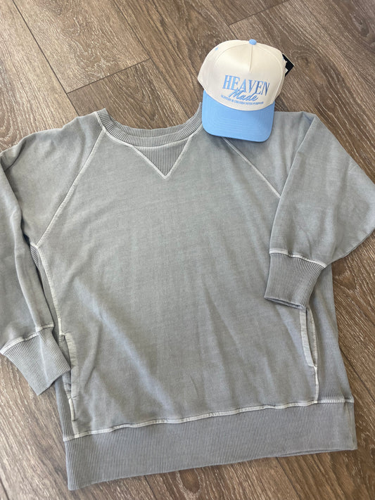Light Grey Pullover with Pockets