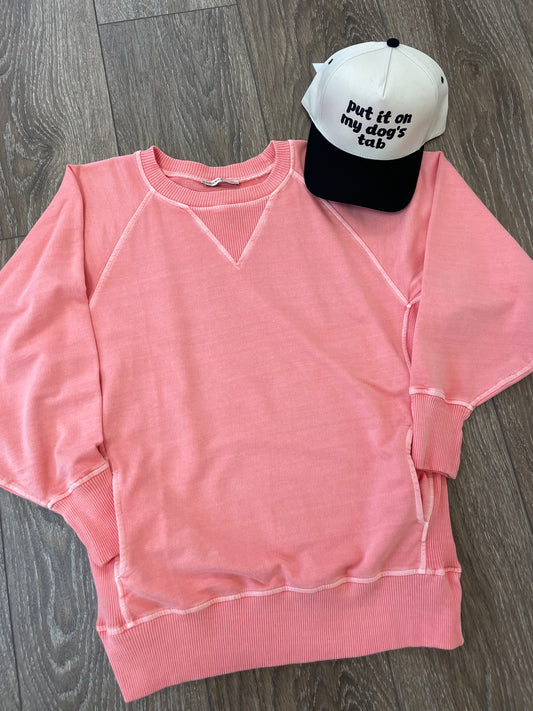 Coral Pullover with pockets