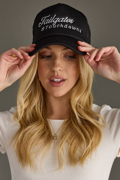 Black Tailgates & Touchdowns Trucker Hat