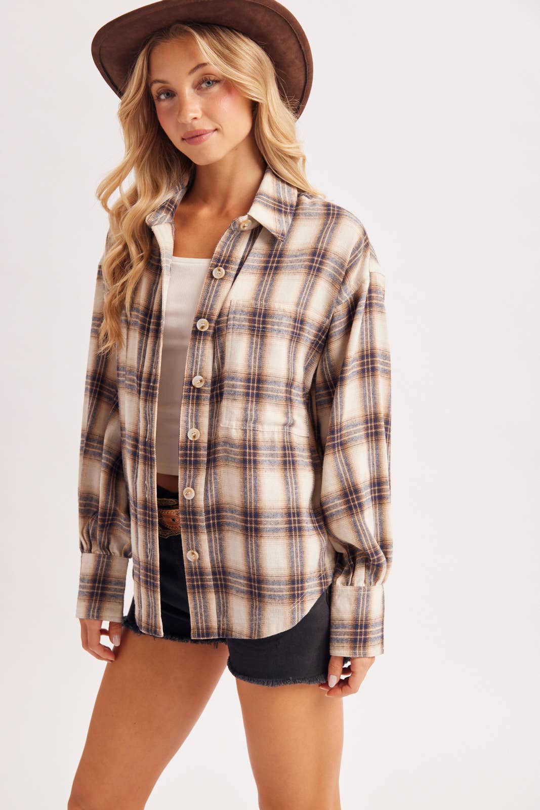 Blue and Ivory Flannel