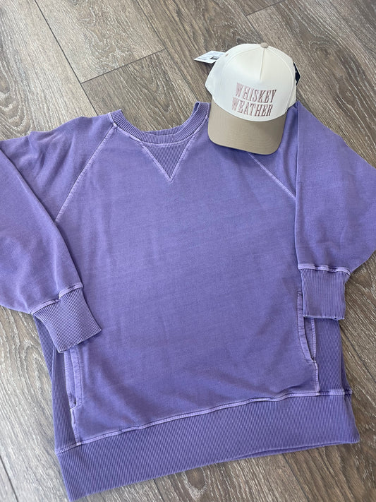 Lilac Pullover with Pockets