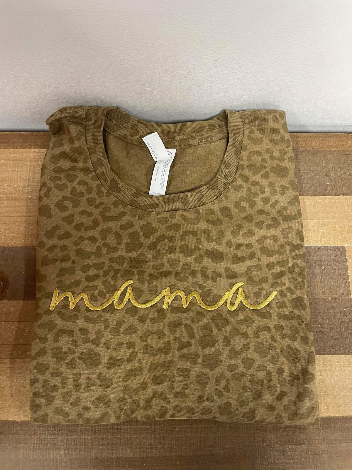 Mama brown leopard shirt large