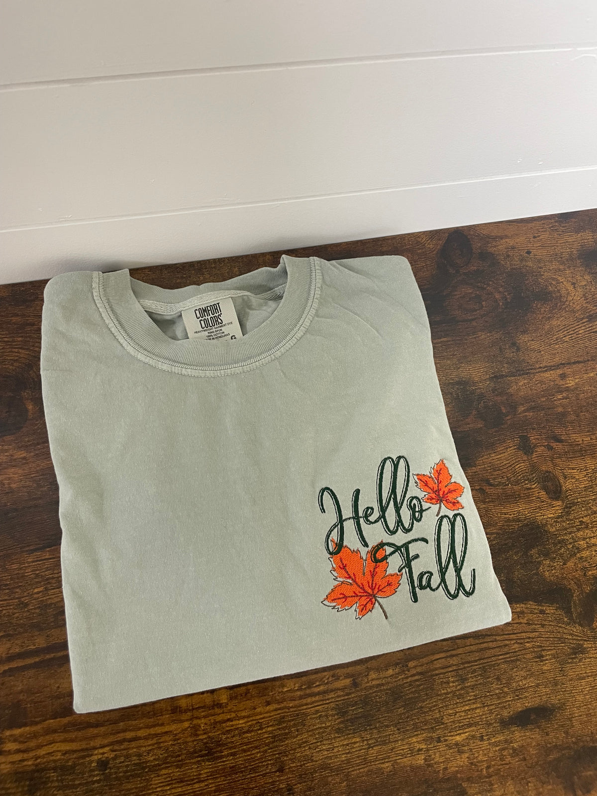 Hello Fall Embroidered Shirt