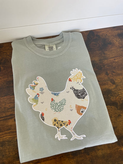Chicken Embroidered Shirt
