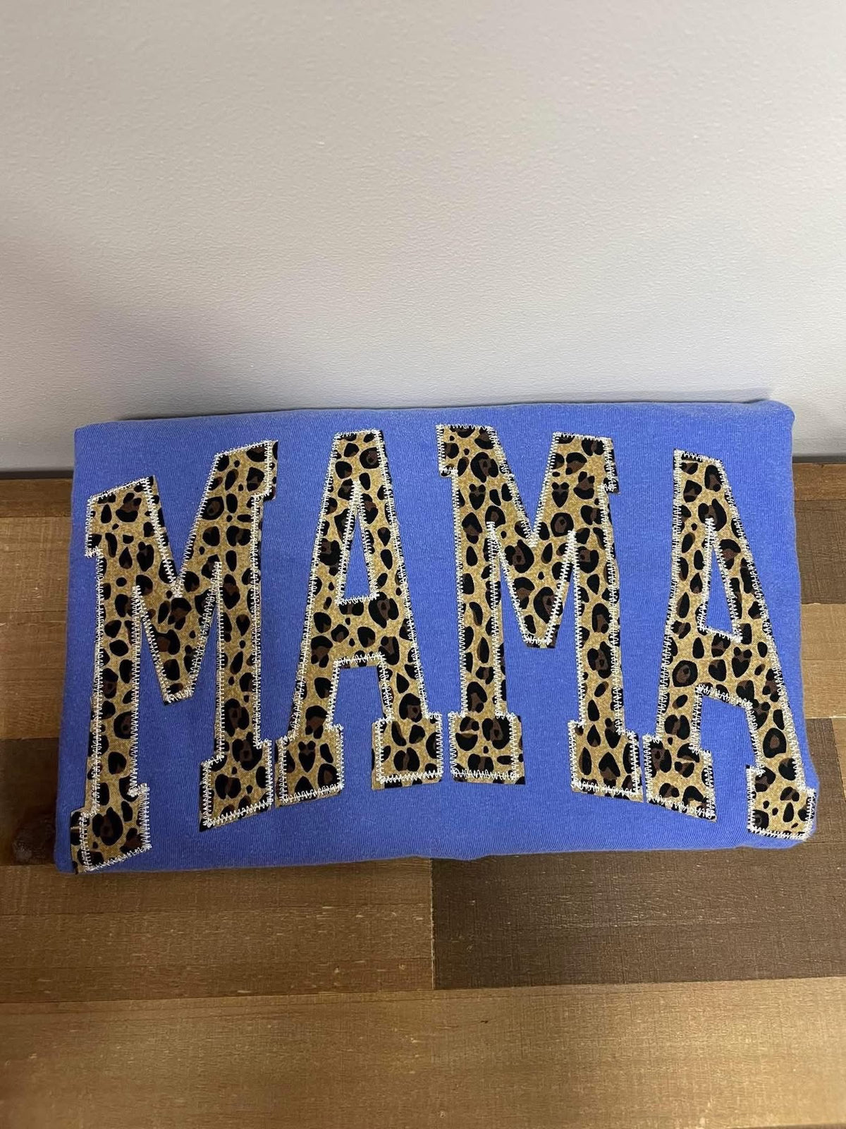 Mama Animal/Leopard Embroidered Shirt