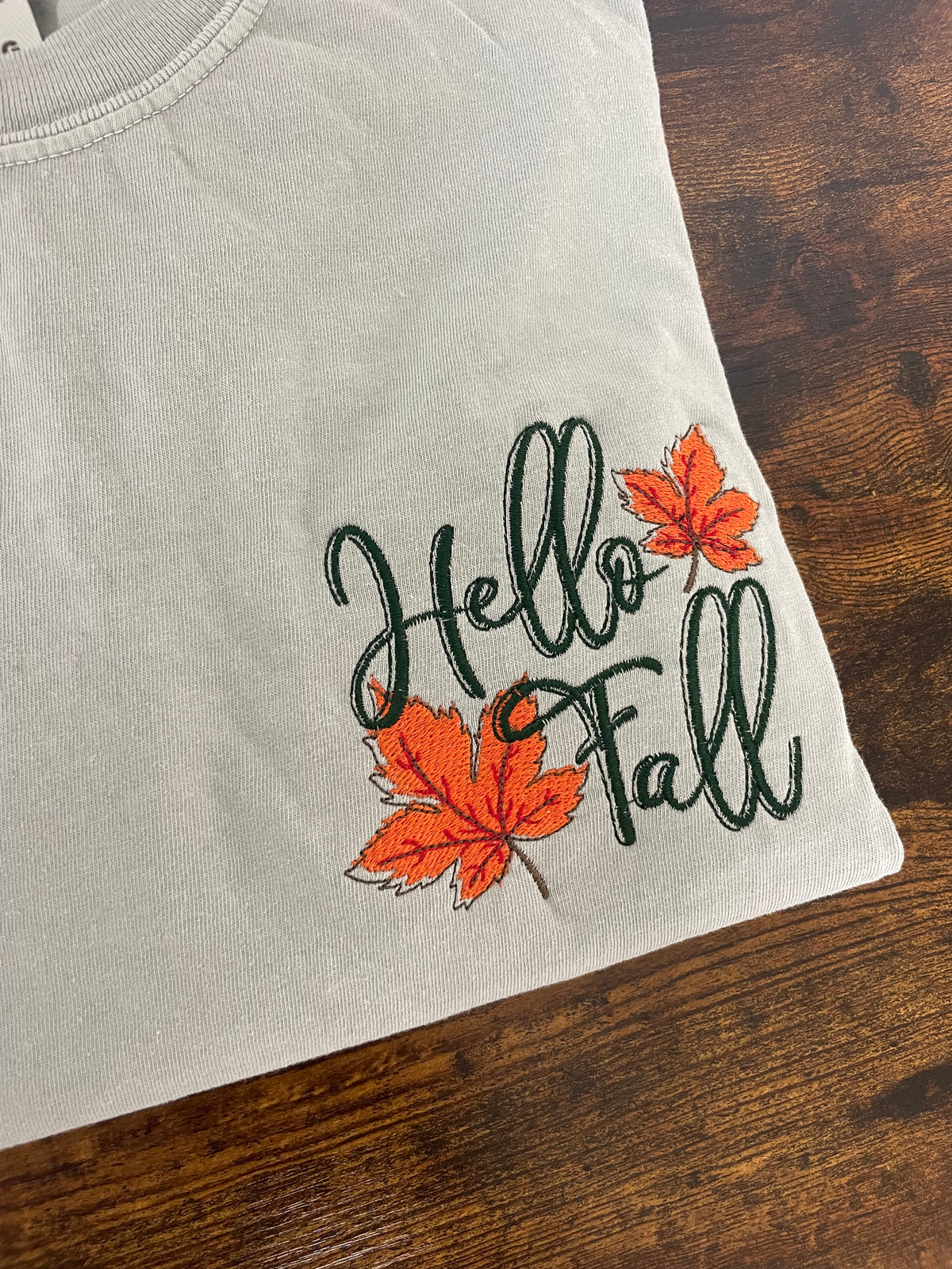 Hello Fall Embroidered Shirt