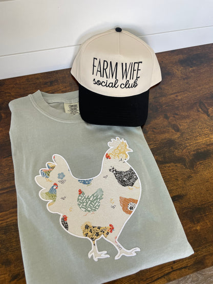 Chicken Embroidered Shirt