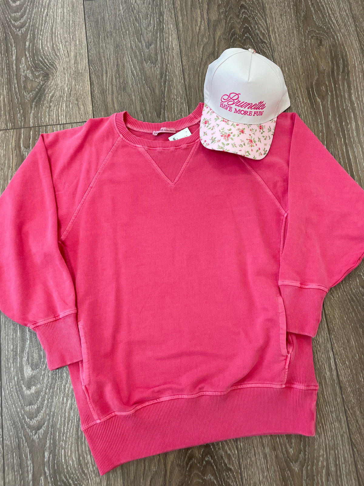 Bright Red pullover with pockets