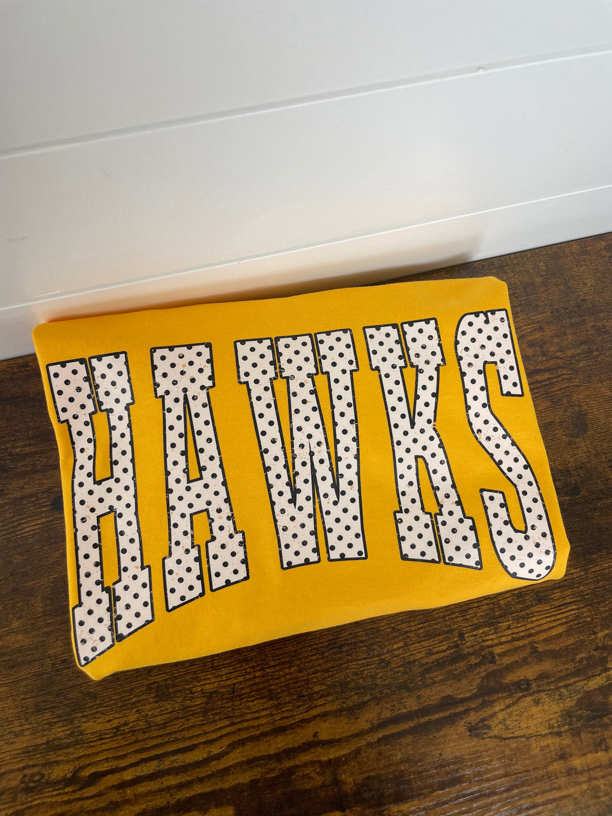 Gold hawks polka dot long sleeve