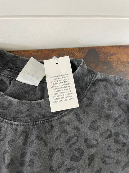 Clinton Black Leopard Puff Shirt