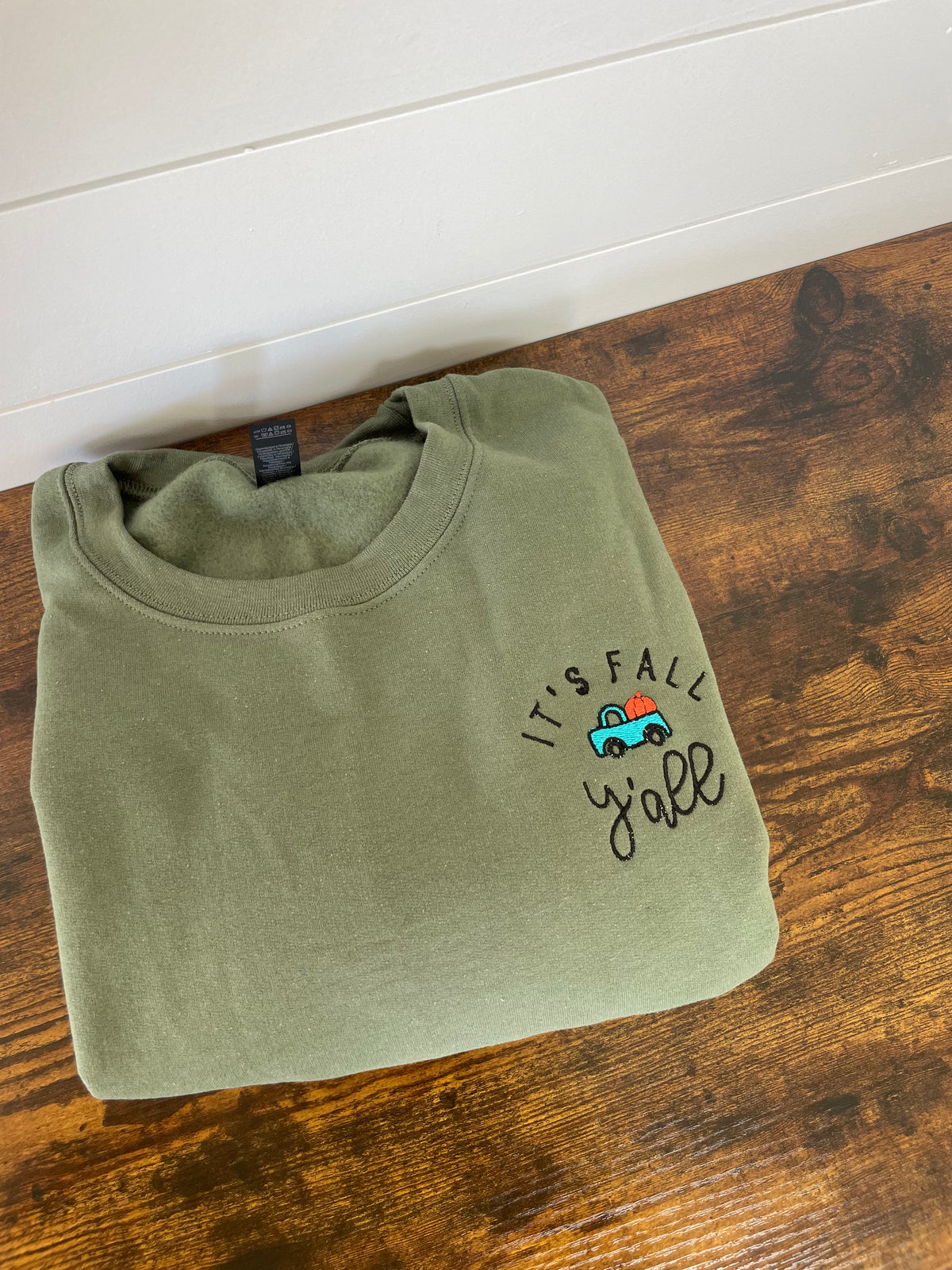 It's Fall Y’all Truck Embroidered Crewneck
