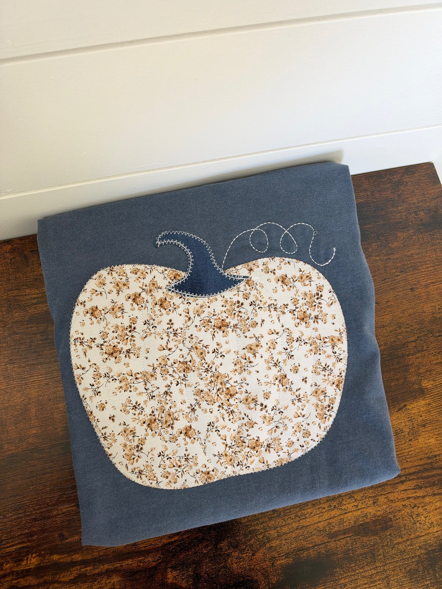 Navy Fall Pumpkin Shirt