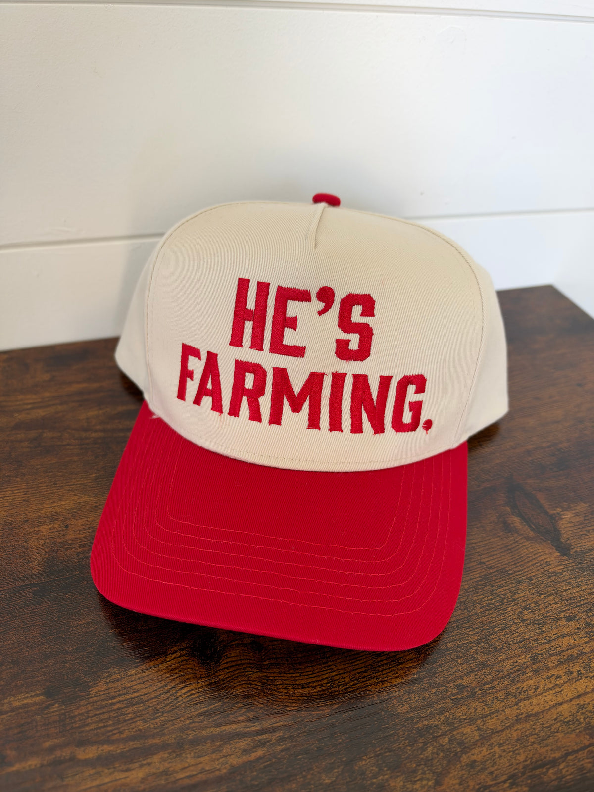 He’s farming red hat