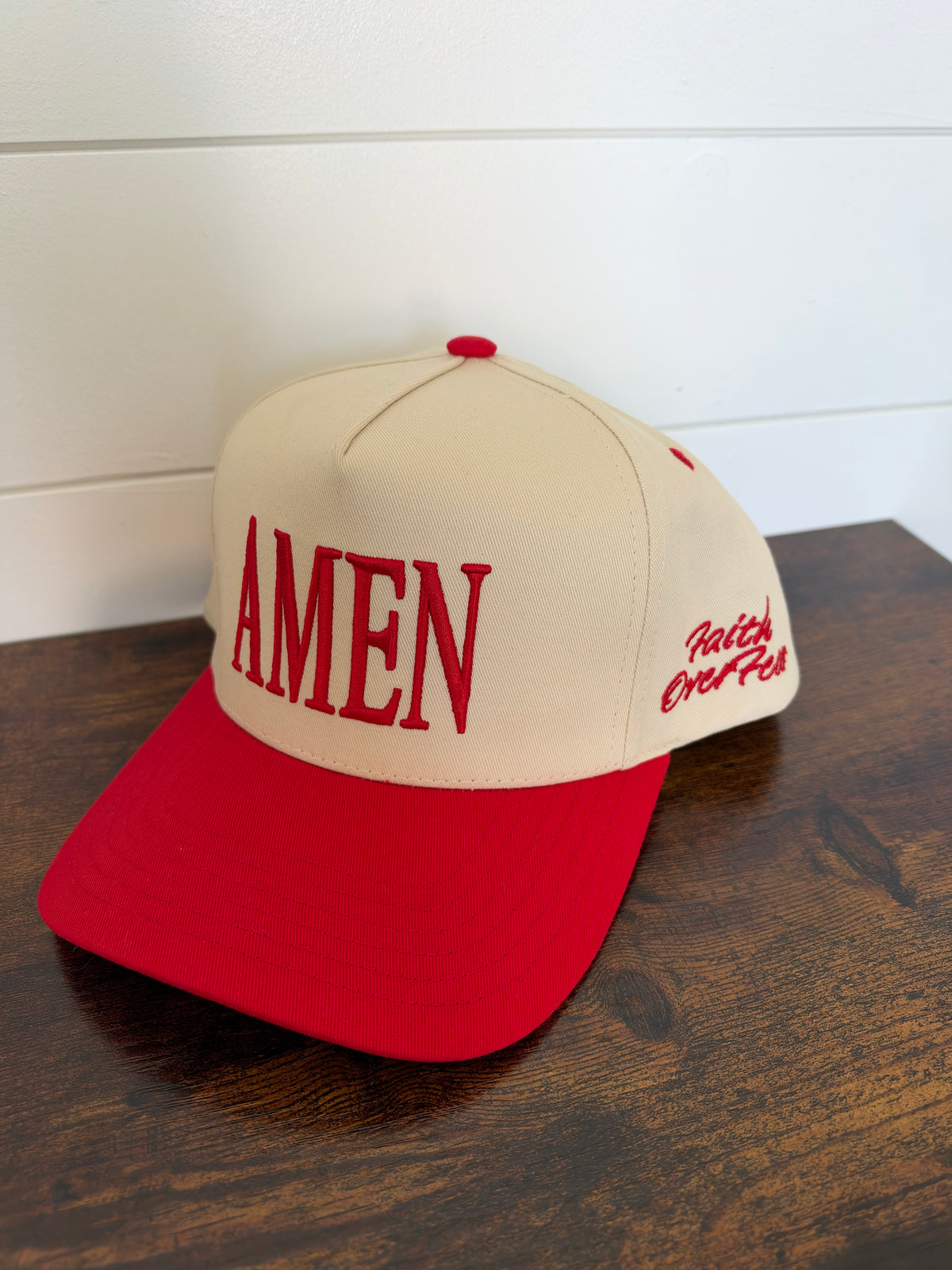 Red Amen Hat