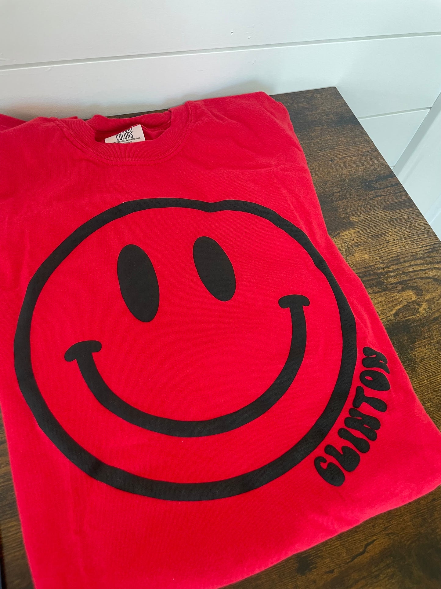 Clinton Happy Face Red Shirt