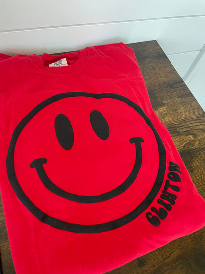 Clinton Happy Face Red Shirt