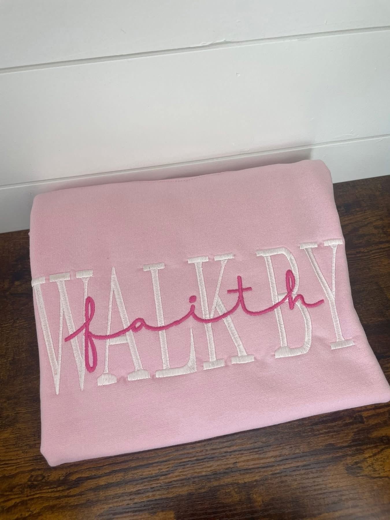 Walk by Faith Embroidered Crewneck