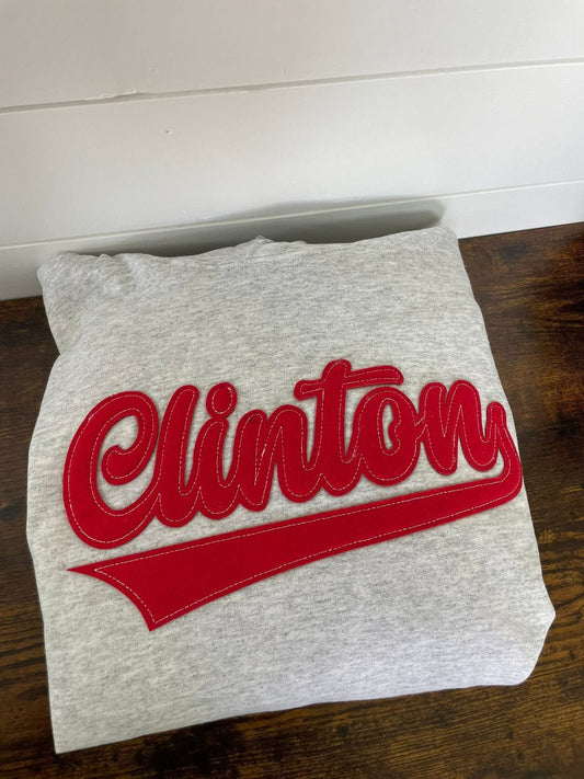 Clinton Raggy Embroidered Hooded Sweatshirt