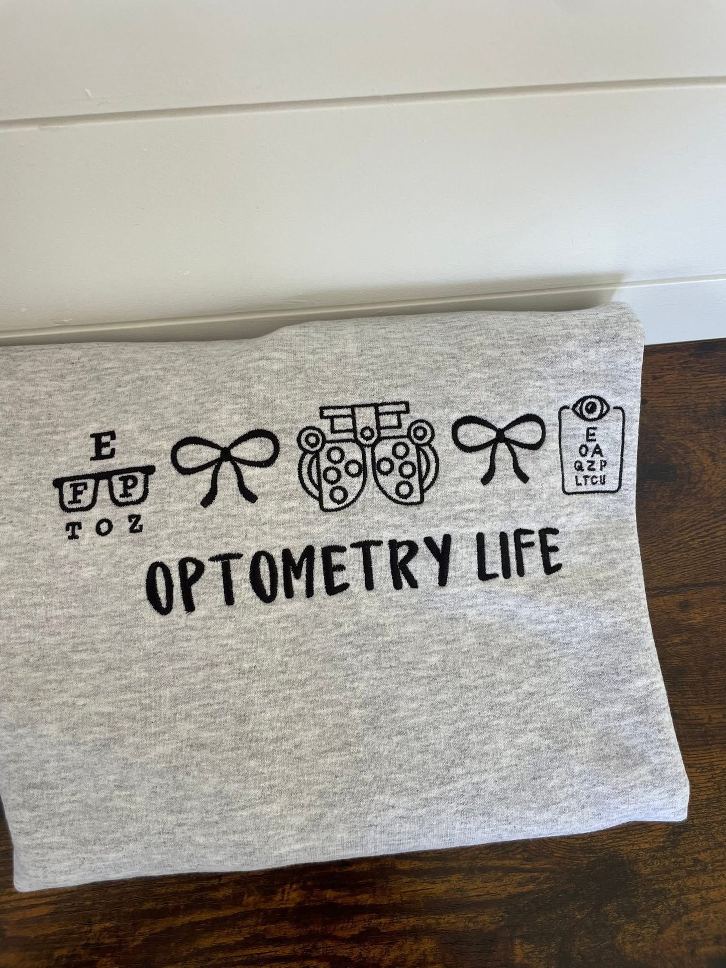 Optometry Life Embroidered Crewneck